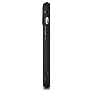Sag dækket med naturlig hud til iPhone 14 plus læderolievoks sort