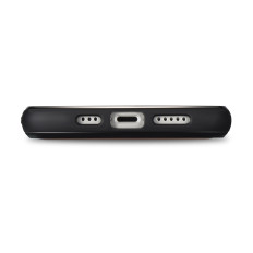 Caso coberto com pele natural para iphone 14 pro max petróleo cera marrom escuro