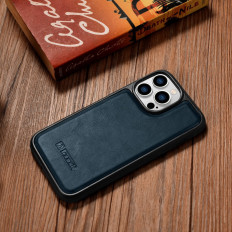 Caso cubierto con piel natural para iPhone 14 Pro Max Leather Oil Oil Wax Amarilla