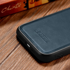 Caso cubierto con piel natural para iPhone 14 Pro Max Leather Oil Oil Wax Amarilla