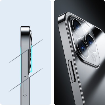 Case Housing Cover til iPhone 14 Pro med en metallisk ramme 14Q Case Black