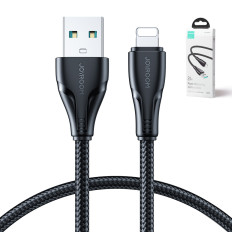 Cabo de cabo para iPhone USB - Lightning 2.4a Série SUPPASS 1.2 M Preto
