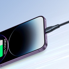 Cabo de cabo para iPhone USB - Lightning 2.4a Série SUPPASS 1.2 M Preto