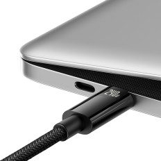 Kabelinė volframas auksas USB-C 480MB / s 240W 2M juoda kabelis