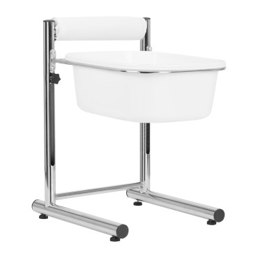 Bac de pédicure réglable en hauteur, chrome