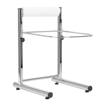 Bac de pédicure réglable en hauteur, chrome — vue de face