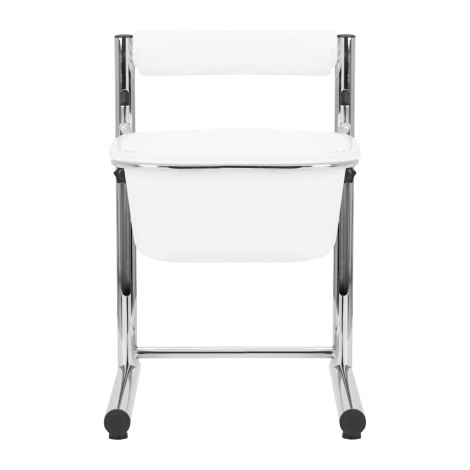 Bac de pédicure réglable en hauteur, chrome — vue de face