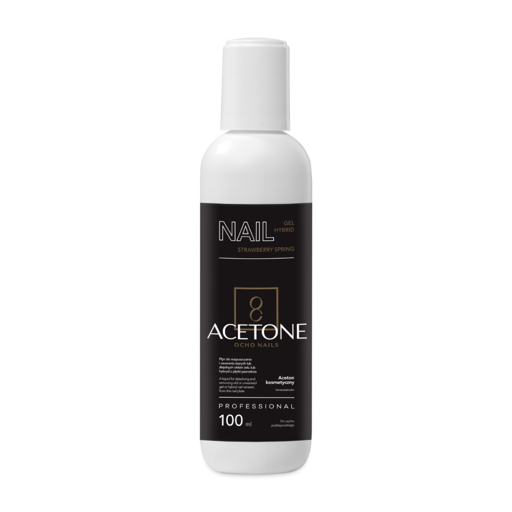 OCHO NAILS ACETONE JAGODA 100 ML — sprednji pogled