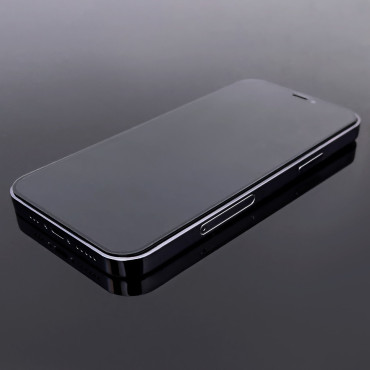 Kaljeno staklo za cijeli zaslon s okvirom za iPhone 15 Pro max crno
