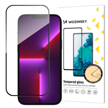 Kaljeno steklo na celotnem zaslonu z okvirjem za iPhone 15 Pro Black