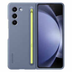 2in1 Caso de silicone para galáxia com dobra 5 + estilete Case Slim Blue