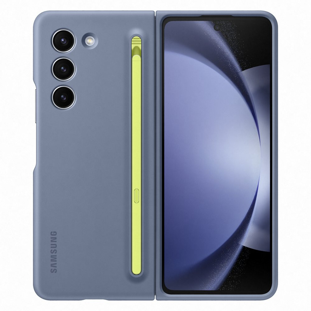 2in1 Caso de silicone para galáxia com dobra 5 + estilete Case Slim Blue