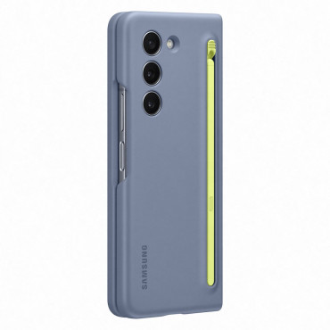 2in1 Caso de silicone para galáxia com dobra 5 + estilete Case Slim Blue