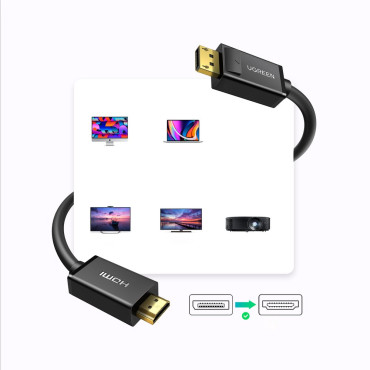 Kabeļu displejsPort - HDMI 4K HDR 3D 3M melns