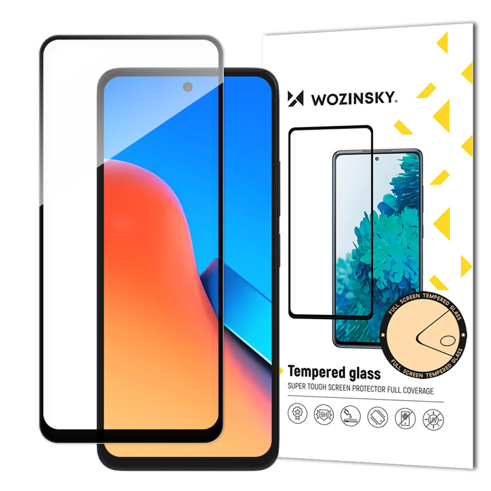 Vastupidav karastatud klaas kogu ekraani jaoks koos raam Xiaomi Redmi 12 täisliimi must