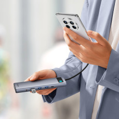 11W1 HUB USB-C-Adapter für USB-C PD 4x USB HDMI VGA AUX RJ45 SD TF GRAY