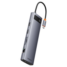 11W1 HUB USB-C Adapter för USB-C PD 4X USB HDMI VGA AUX RJ45 SD TF GRAY