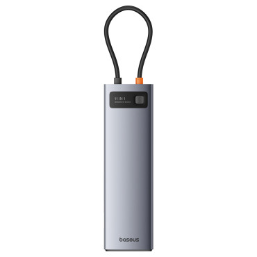 11W1 HUB USB-C Adapter för USB-C PD 4X USB HDMI VGA AUX RJ45 SD TF GRAY