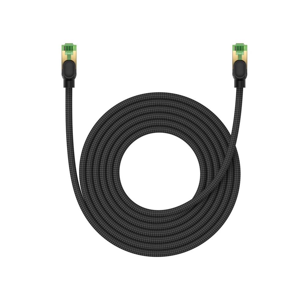 Greitas tinklo kabelis LAN RJ45 CAT.8 40GBPS pintas 5m juoda