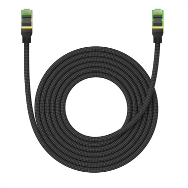 Rýchly sieťový kábel LAN RJ45 CAT.8 40GBOPTY CHARGE BRADED 5M ČIERNY