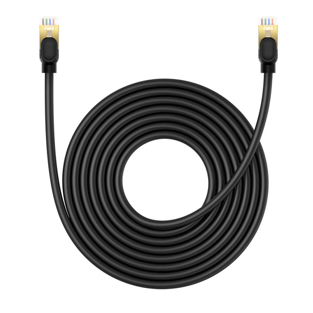 Nätverkskabel LAN RJ45 Ethernet High Speed Cat.8 40Gbps 8m Svart