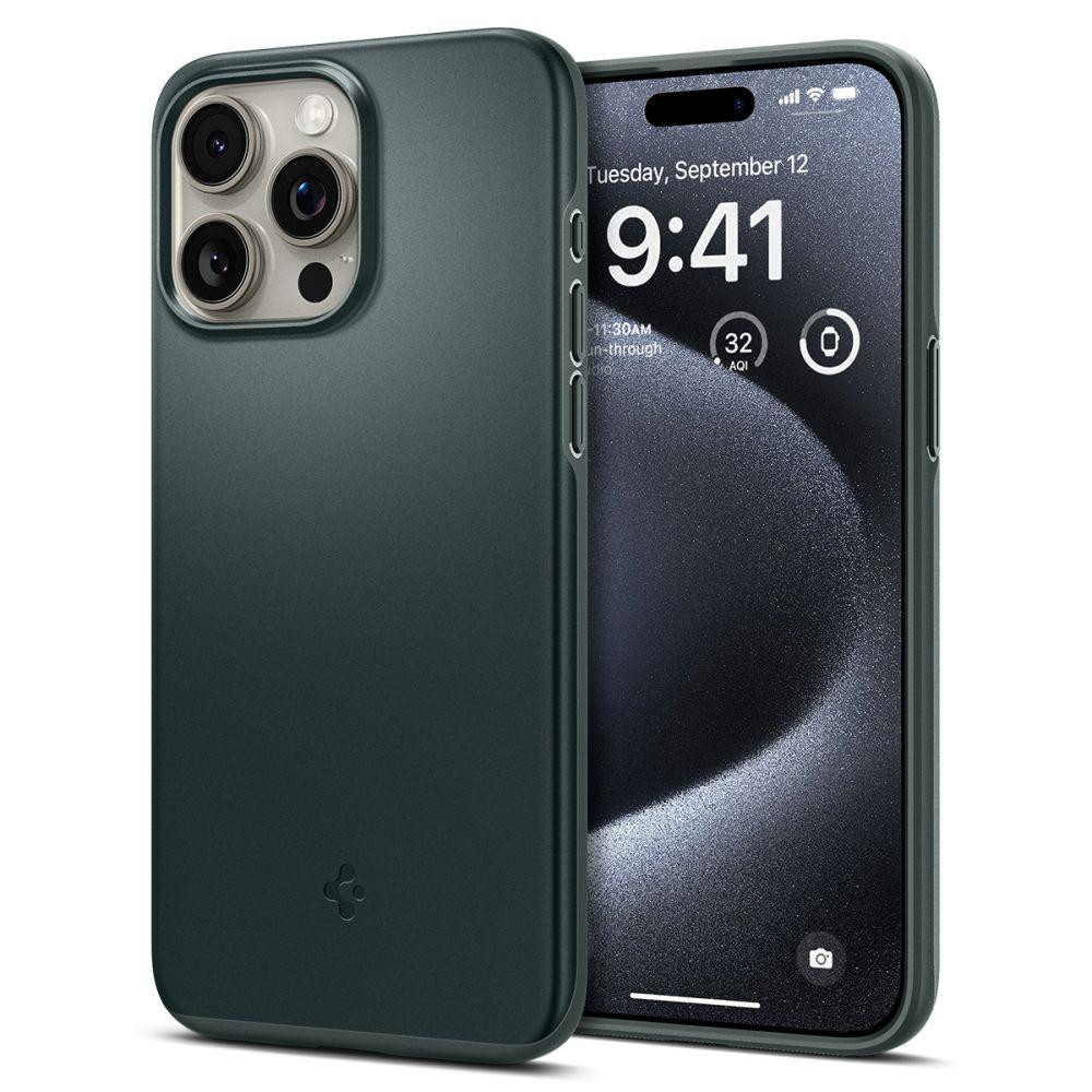 Skyddsväska för iPhone 15 Pro tunn passform grön