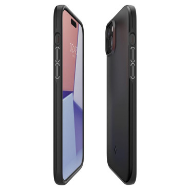 Skyddsväska för iPhone 15 plus tunn passform svart