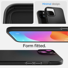 Caso de proteção para iphone 15 mais fina fit preto