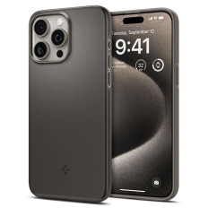 Skyddsfodral för iPhone 15 Pro Max tunn passform Metallgrå