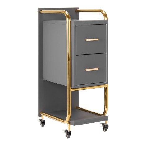 Carrello Parrucchiere GABBIANO Solo Oro Grigio — vista frontale