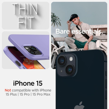 Zaščitni primer za iPhone 15 Tank Fit Purple