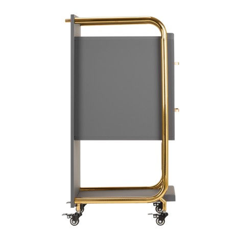 Carrello Parrucchiere GABBIANO Solo Oro Grigio — vista laterale