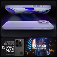 Skyddsväska för iPhone 15 Pro Max tunn passform lila