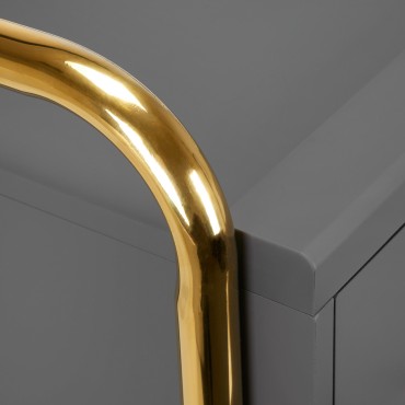 Carrello Parrucchiere GABBIANO Solo Oro Grigio — primo piano della maniglia