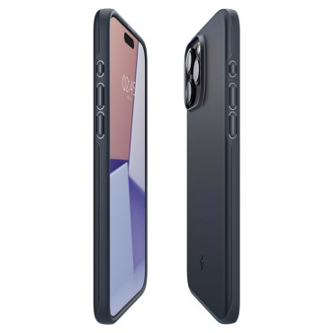 Funda protectora para iPhone 15 Pro Max Fit Fit Metal Negro