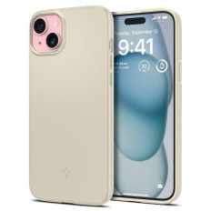Beskyttelseshus til iPhone 15 Tynd Fit Beige