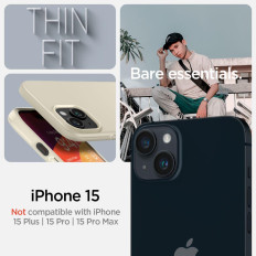 Ochranné puzdro pre iPhone 15 tenkého fit béžové