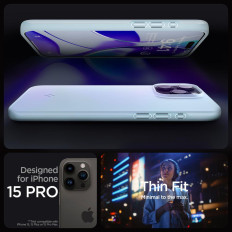 Funda protectora para iPhone 15 Pro Fit Light Blue