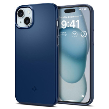Custodia protettiva per iPhone 15 sottile aderenza blu