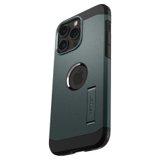 Tough Armour Magsafe Case met een standaard voor iPhone 15 PRO Green