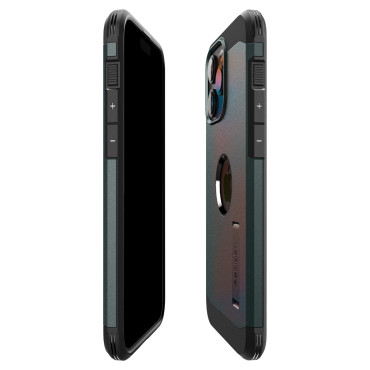 Kemény páncél Magsafe tok állvánnyal az iPhone 15 Pro Green számára