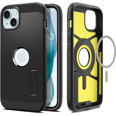 Tough Armour Magsafe Case op iPhone 15 Plus Zwart