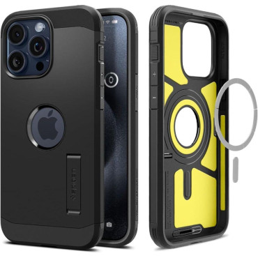 Kova panssari Magsafe Case on iPhone 15 Pro Black