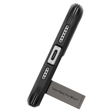 Tvrdé brnění magsafe pouzdro s stojanem pro iPhone 15 Metallic Grey