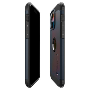 Caixa de Magsafe de Armadura Resistente no iPhone 15 Pro Max Black Metal