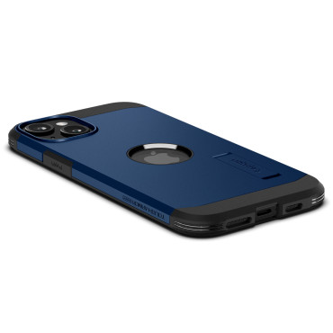 Tough Armor Magsafe case with an IPHONE 15 plus blue stand