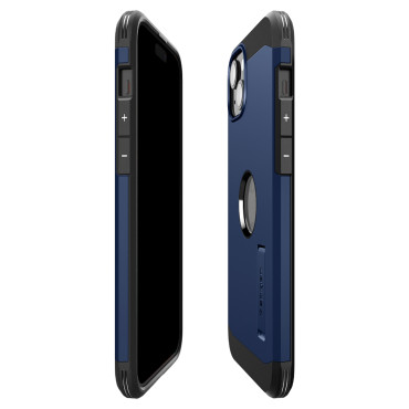 Tough Armor Magsafe case with an IPHONE 15 plus blue stand