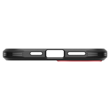 Caixa de Magsafe de armadura resistente com um suporte para o iphone 15 vermelho
