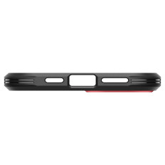 Caixa de Magsafe de armadura resistente com um suporte para o iphone 15 vermelho
