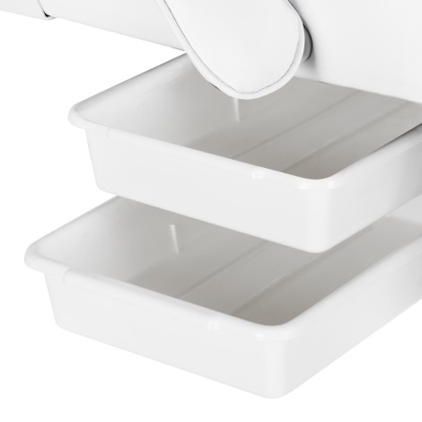Sillón Cosmético con Cubetas Blanco — detalle del cajón